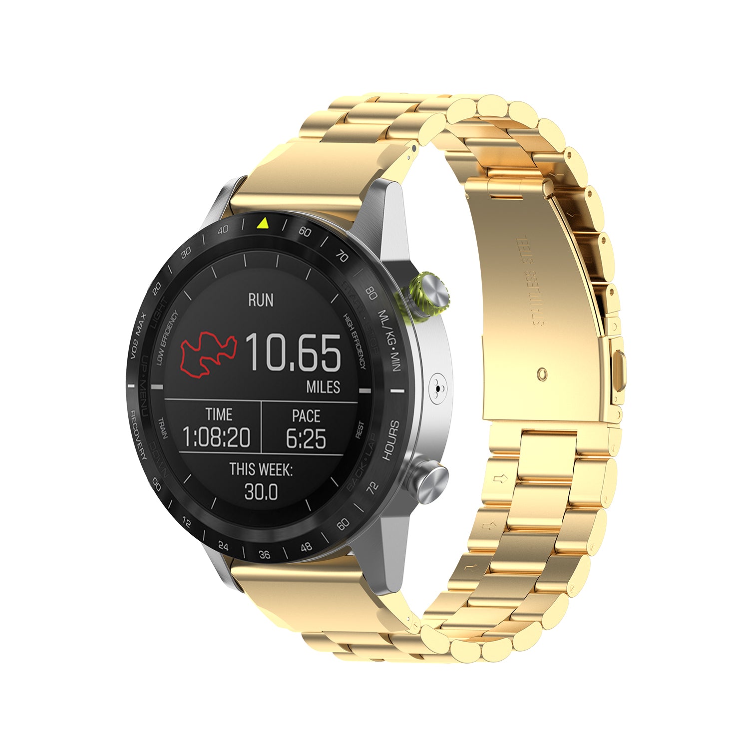 Quick Release Three Beads rustfrit stål urrem til Garmin Fenix 6 Quick Release Three Beads rustfrit stål urrem til Garmin Fenix 6